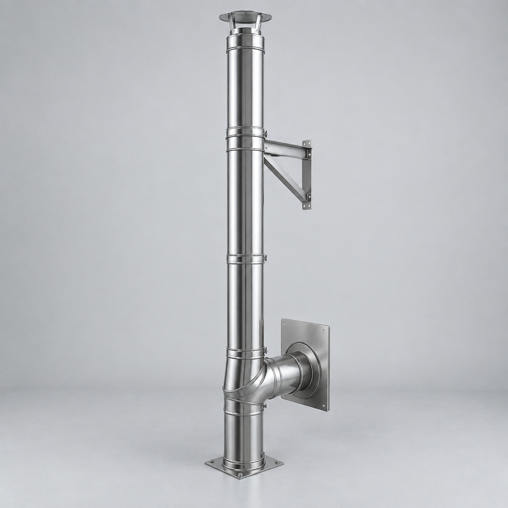 Ascendo 569 Complete Twin-Wall Chimney System, 6 m