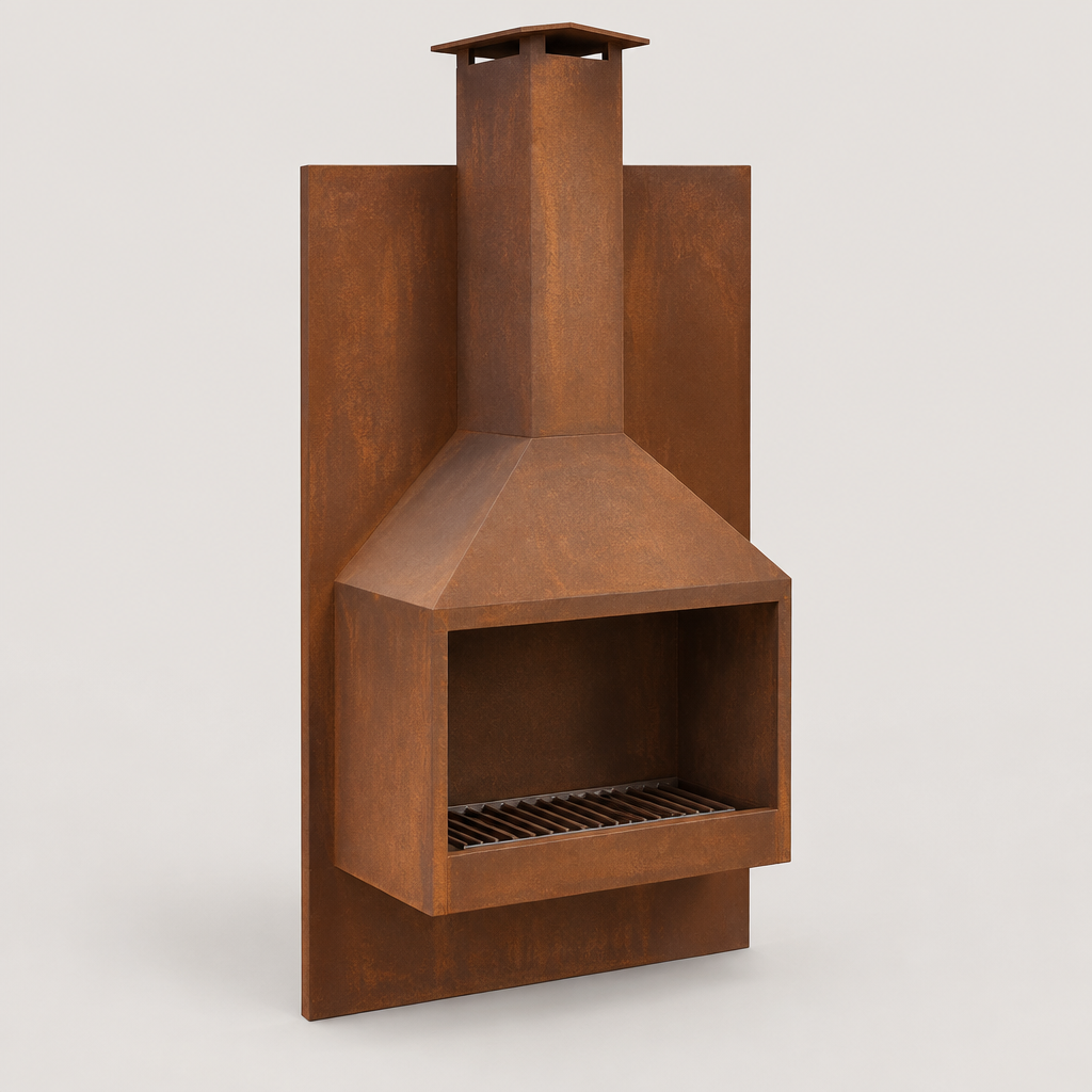 Fjordal 733 Outdoor Fireplace, Wall Type