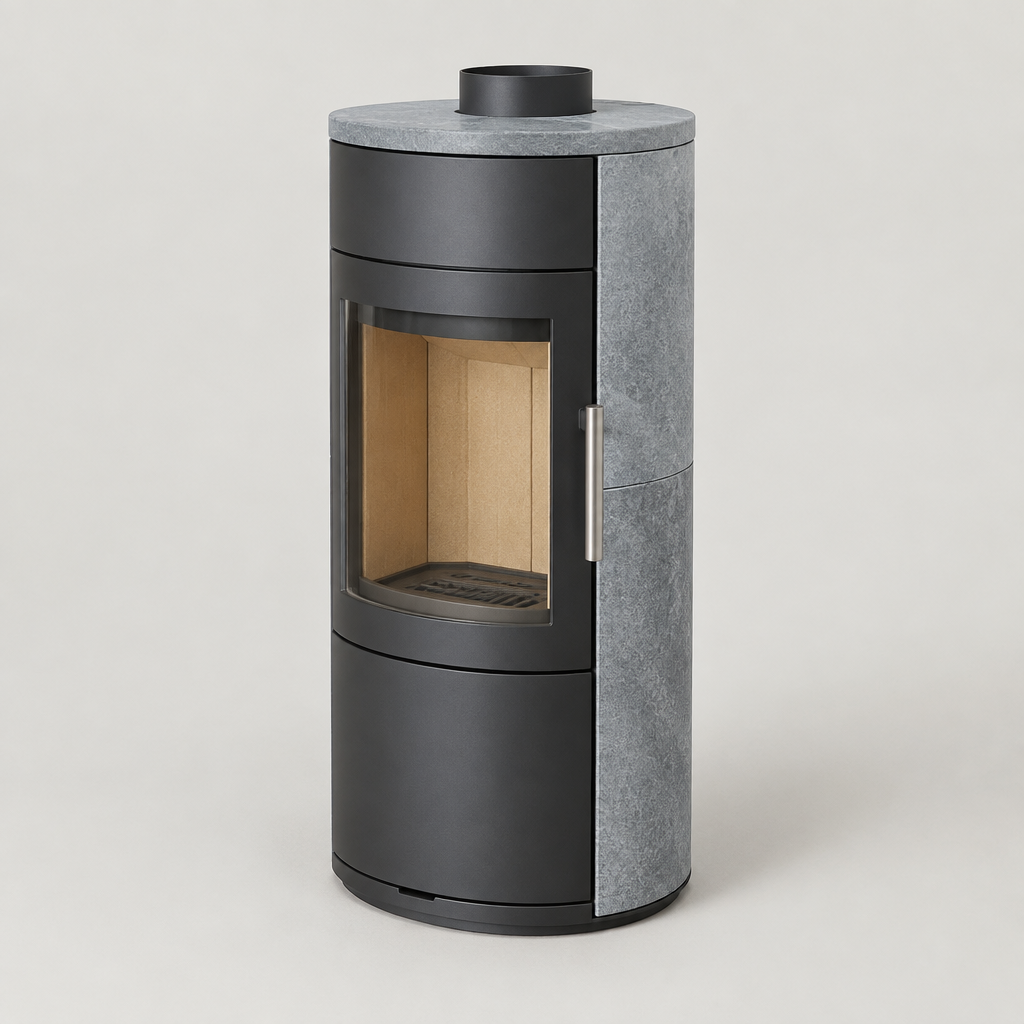 Lunbeck 387 Cylindrical Wood Stove, 6 kW