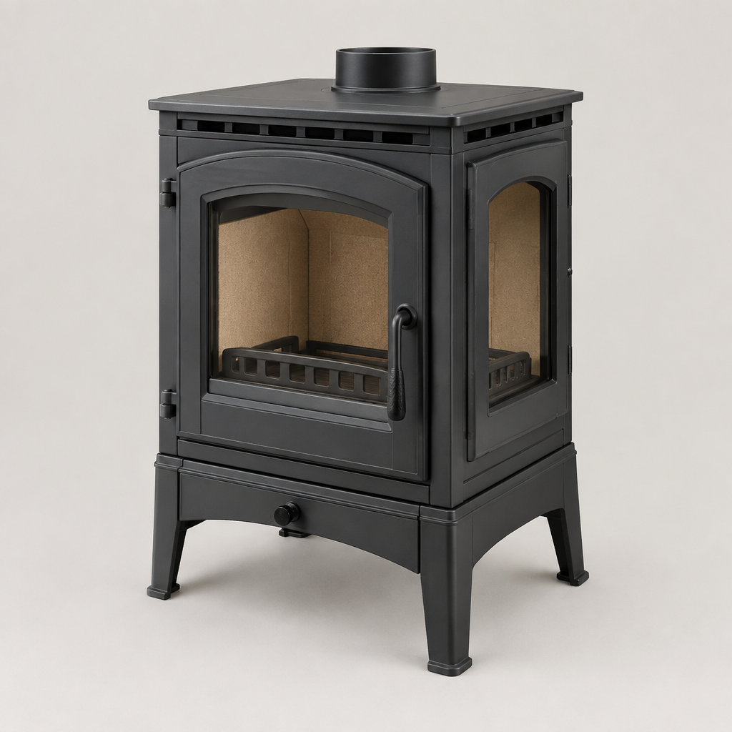 Ravelun 235 Double-Sided Wood Stove, 10 kW