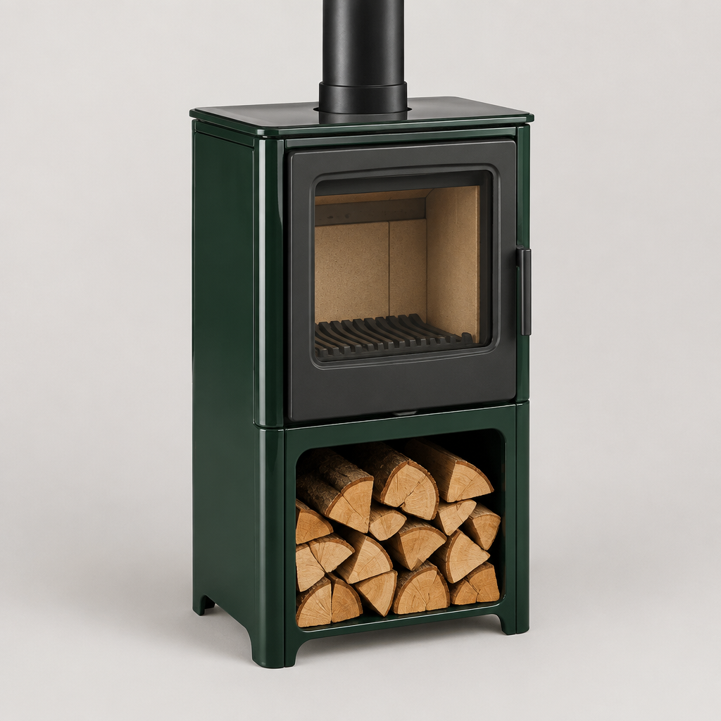 Varmio 162 Wood Stove with Log Store, 8 kW