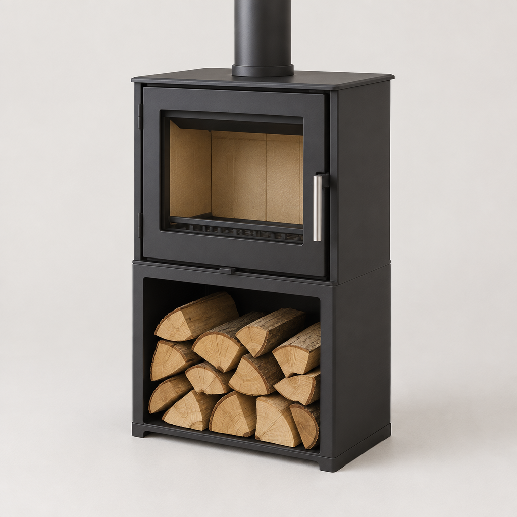 Kolvyn 598 Wood Stove with Log Store, 8 kW